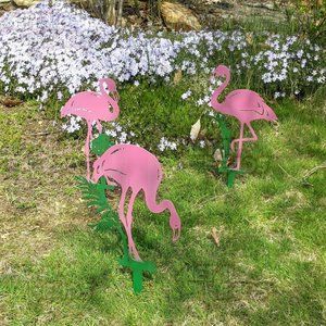 Pink Flamingo Metal Art created by Metal Heads Fabrication 3 different designs